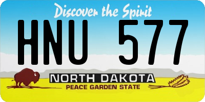 ND license plate HNU577