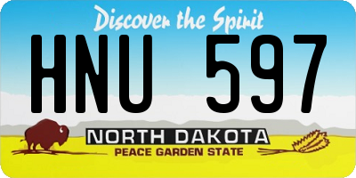 ND license plate HNU597