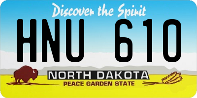 ND license plate HNU610