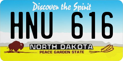 ND license plate HNU616