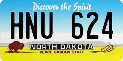ND license plate HNU624