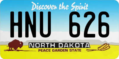 ND license plate HNU626