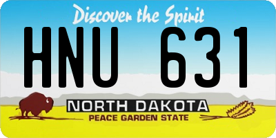 ND license plate HNU631