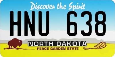 ND license plate HNU638