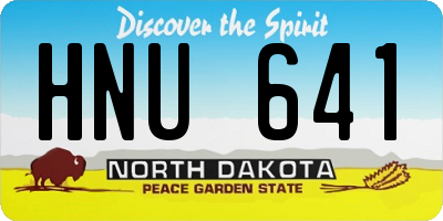 ND license plate HNU641
