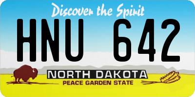 ND license plate HNU642