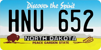 ND license plate HNU652
