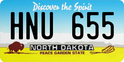 ND license plate HNU655