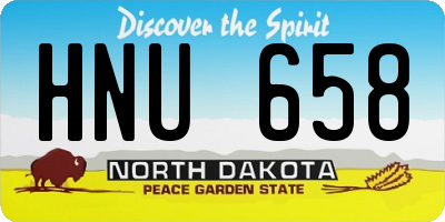 ND license plate HNU658