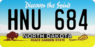 ND license plate HNU684