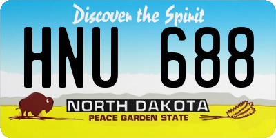 ND license plate HNU688