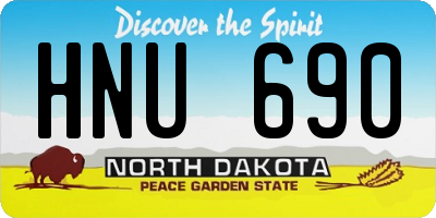 ND license plate HNU690