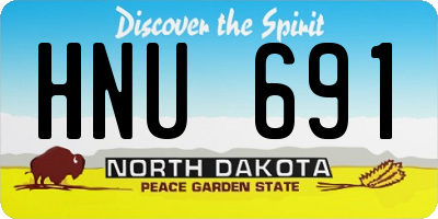 ND license plate HNU691