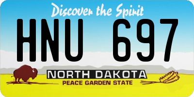 ND license plate HNU697