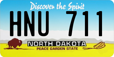 ND license plate HNU711