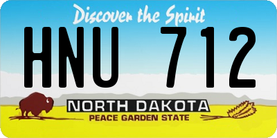 ND license plate HNU712
