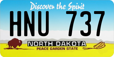 ND license plate HNU737