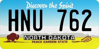 ND license plate HNU762