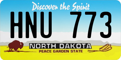 ND license plate HNU773