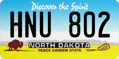 ND license plate HNU802