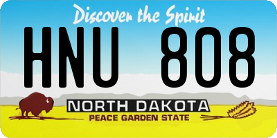 ND license plate HNU808