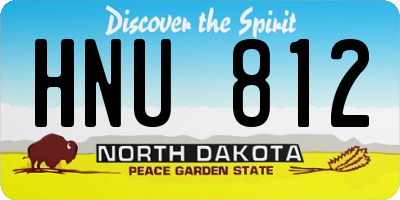 ND license plate HNU812