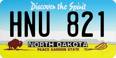 ND license plate HNU821