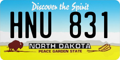 ND license plate HNU831