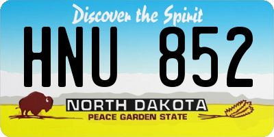 ND license plate HNU852