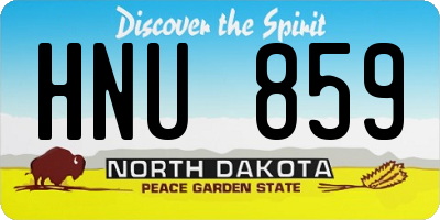 ND license plate HNU859