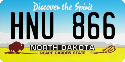 ND license plate HNU866