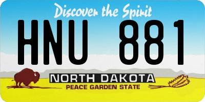 ND license plate HNU881