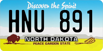 ND license plate HNU891