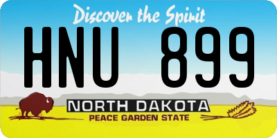 ND license plate HNU899
