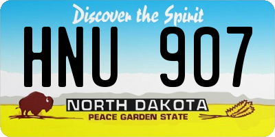 ND license plate HNU907