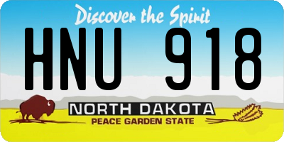 ND license plate HNU918