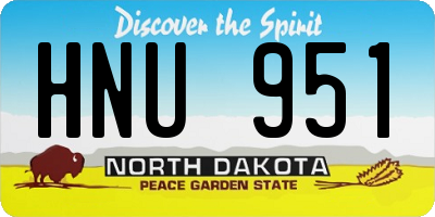 ND license plate HNU951