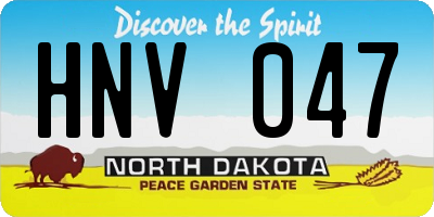 ND license plate HNV047