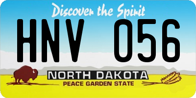 ND license plate HNV056
