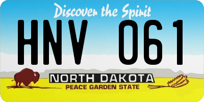 ND license plate HNV061