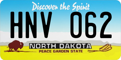 ND license plate HNV062