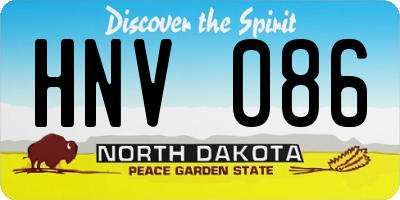 ND license plate HNV086