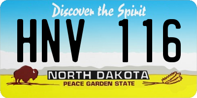 ND license plate HNV116