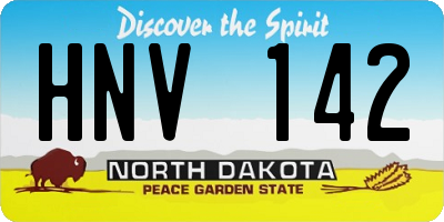 ND license plate HNV142