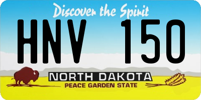 ND license plate HNV150