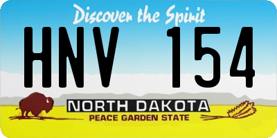 ND license plate HNV154
