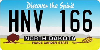 ND license plate HNV166