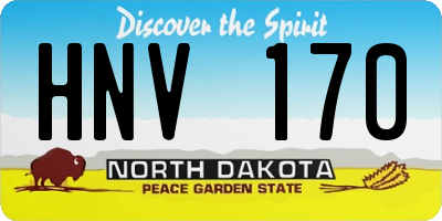 ND license plate HNV170