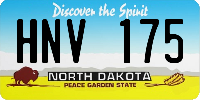 ND license plate HNV175