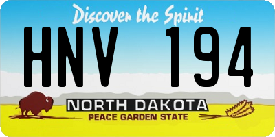 ND license plate HNV194